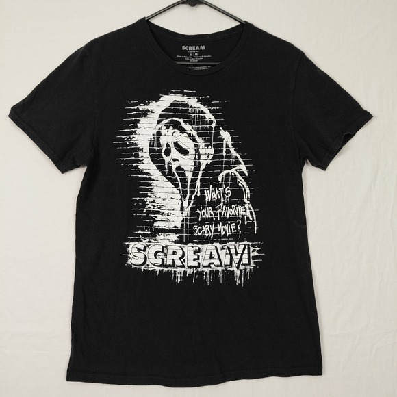 Screamer Other - Scream Ghostface Size M T-Shirt Black Graphic Scary Movie Horror Tee Halloween